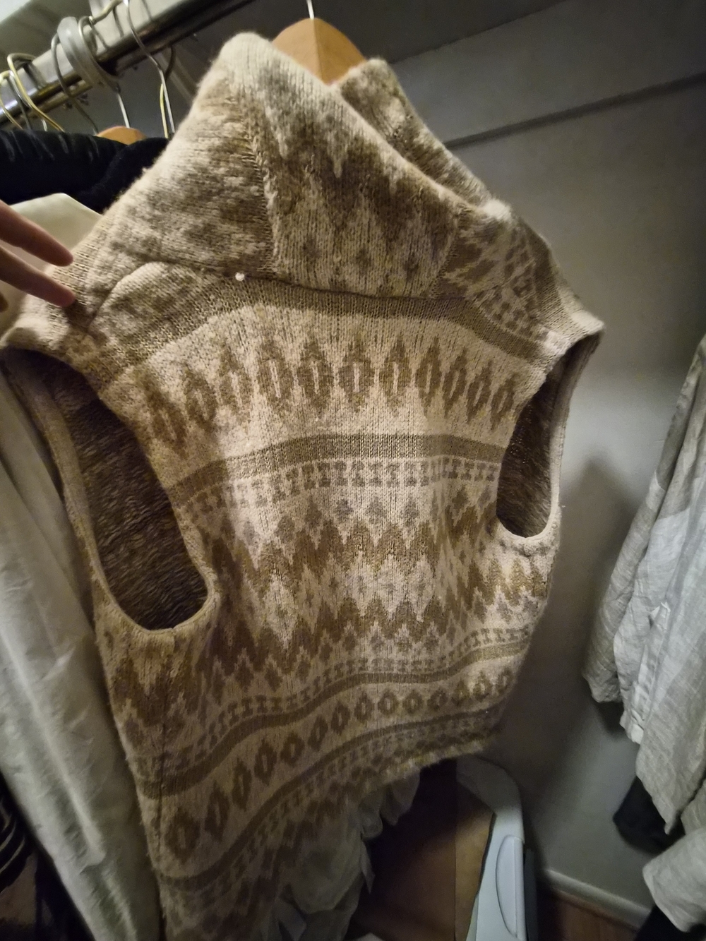 LAUREN Ralph Lauren Fair Isle Cowl Neck Knit Vest | Extra Large (XL) - Picture 3 of 4